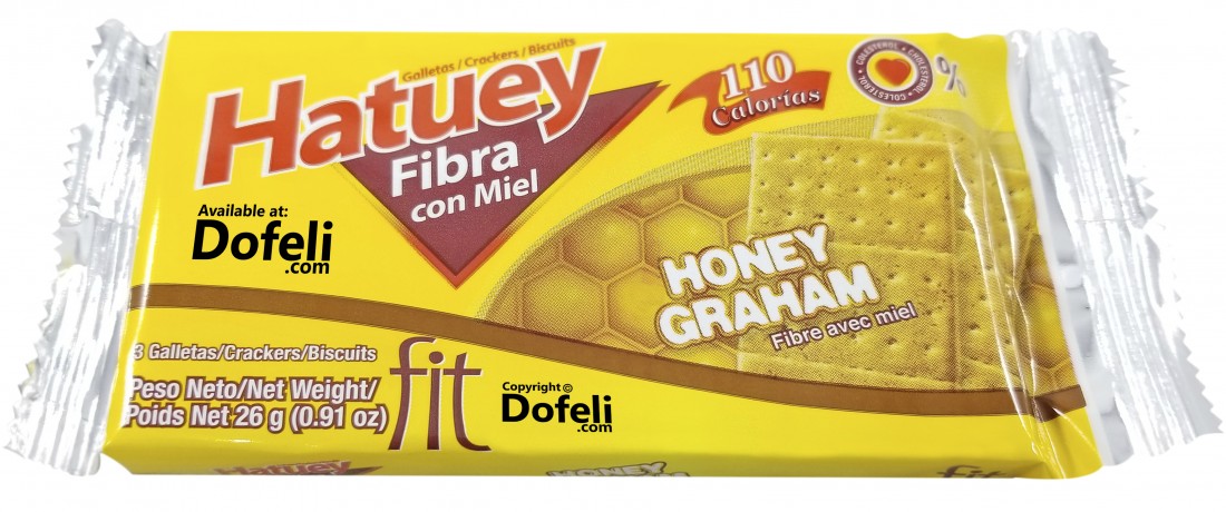 Hatuey Fibre crackers with honey, well-known in the Dominican Republic for any occasion.